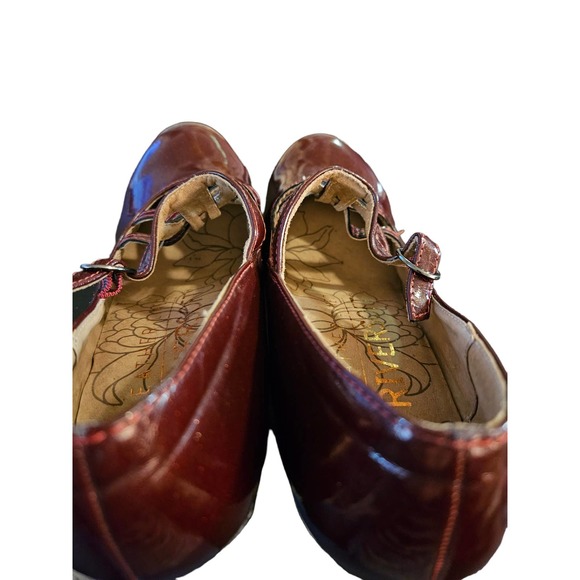 Riversoft Maryjane Ruby Red Speckled Shoes Size 7 - Picture 6 of 10